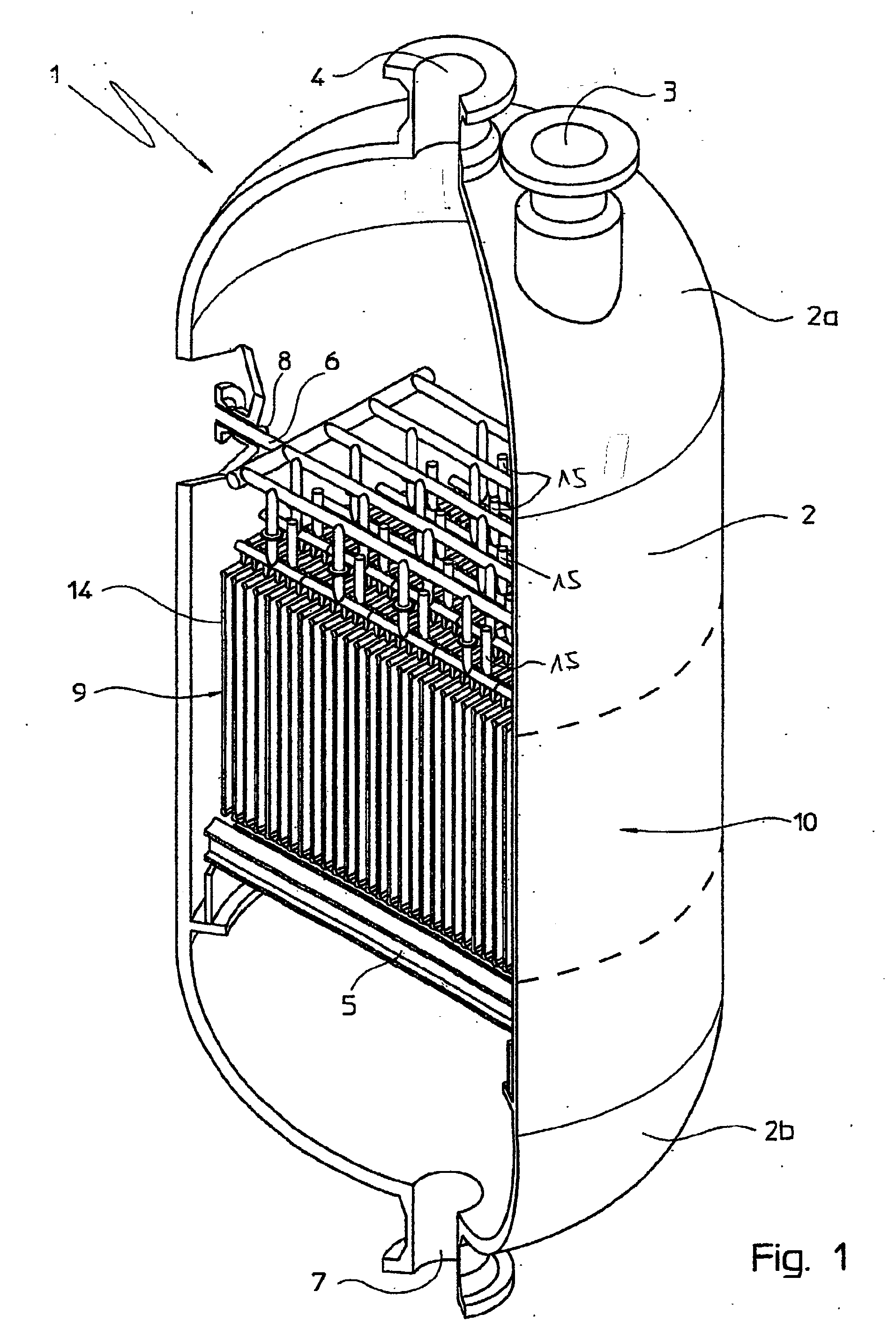 Reactor for exothermic or endothermic heterogeneous reactions