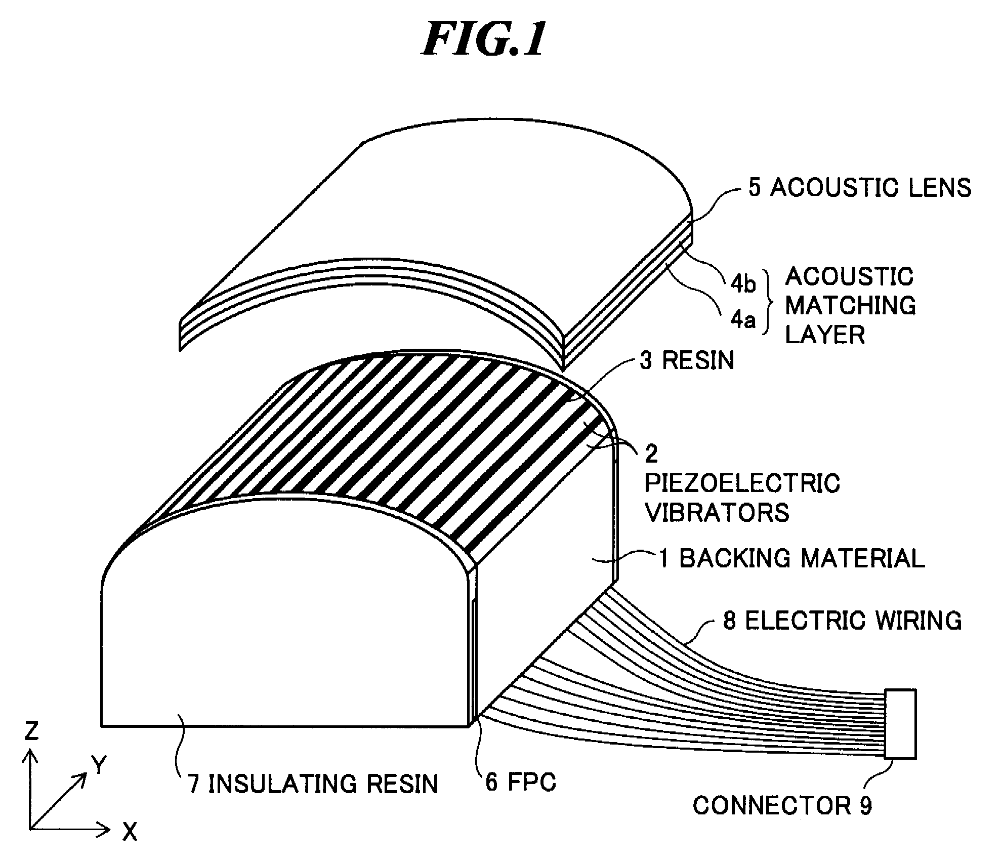 Ultrasonic probe, backing material for ultrasonic probe, and method of manufacturing the same
