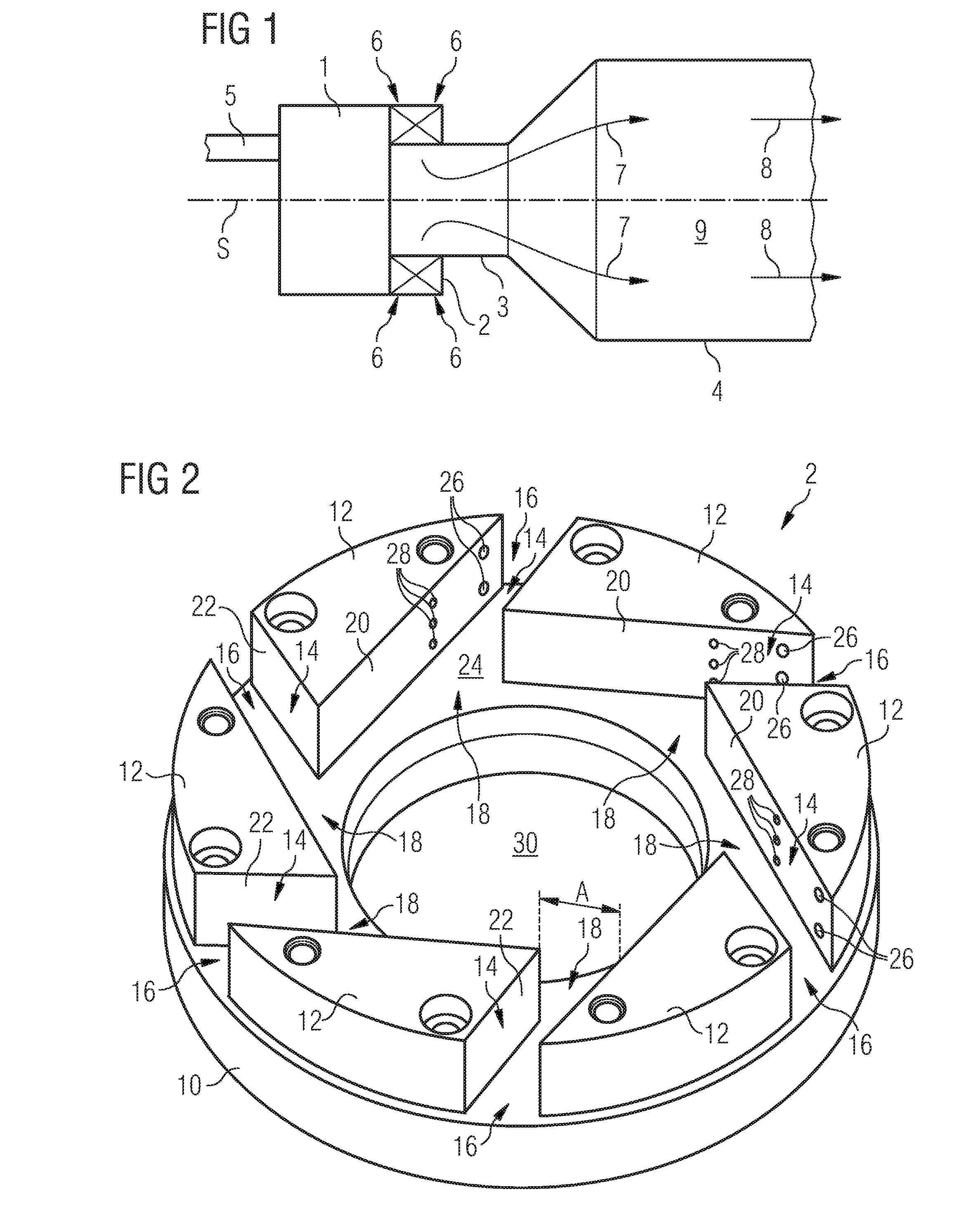 Gas Turbine Burner and Method of Mixing Fuel and Air in a Swirling Area of a Gas Turbine Burner