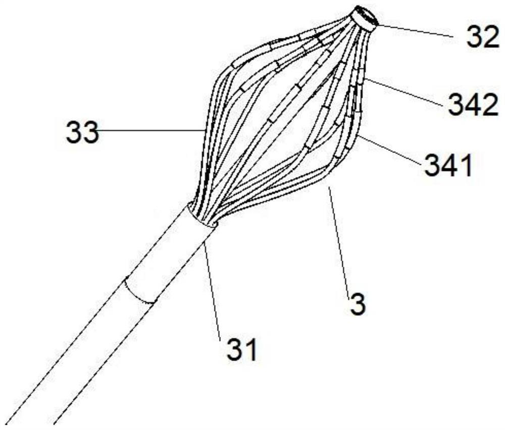 Spline basket ablation catheter capable of being bent in two directions