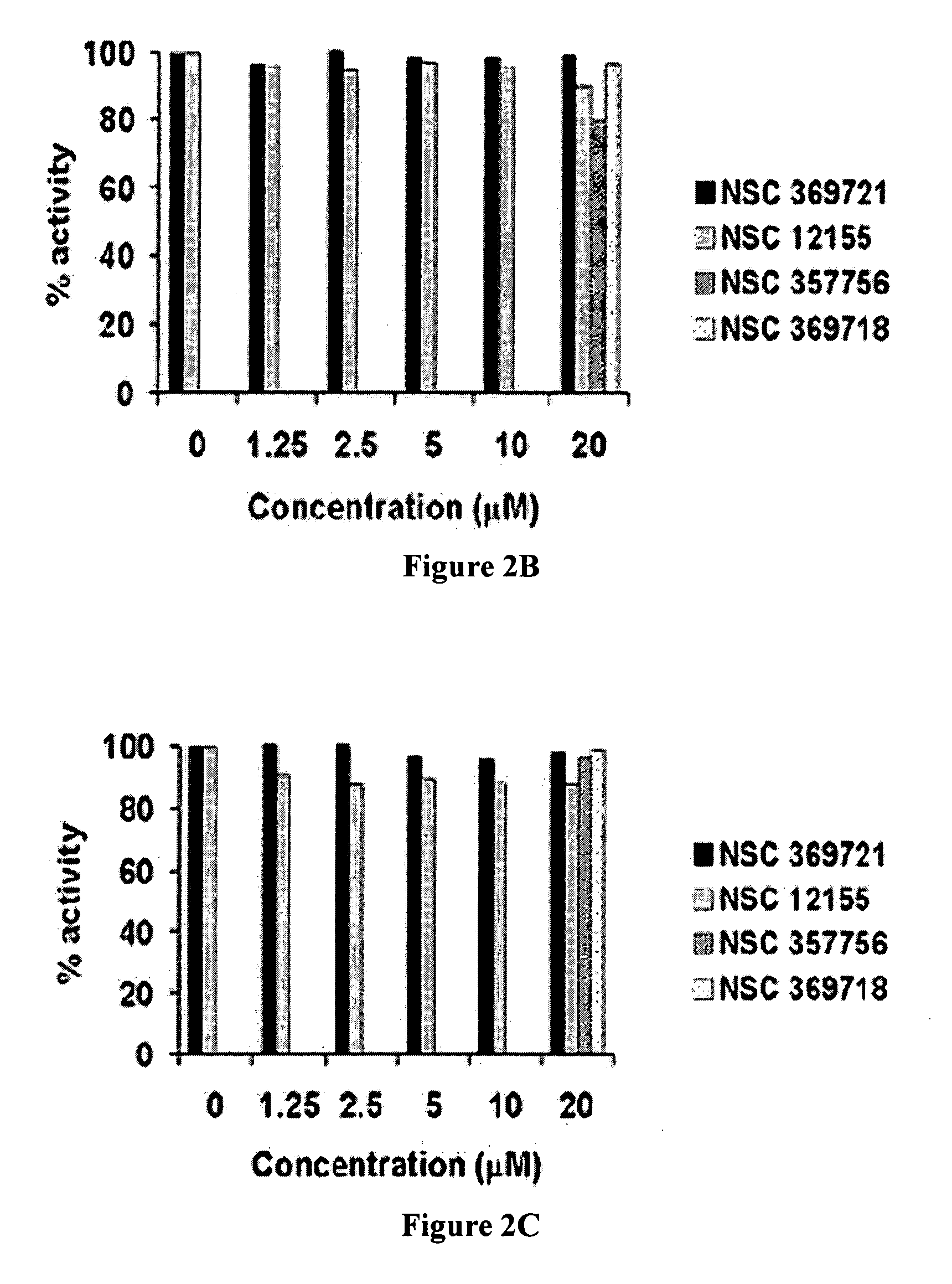 Small molecules and a pharmacophore model for inhibition of anthrax lethal factor