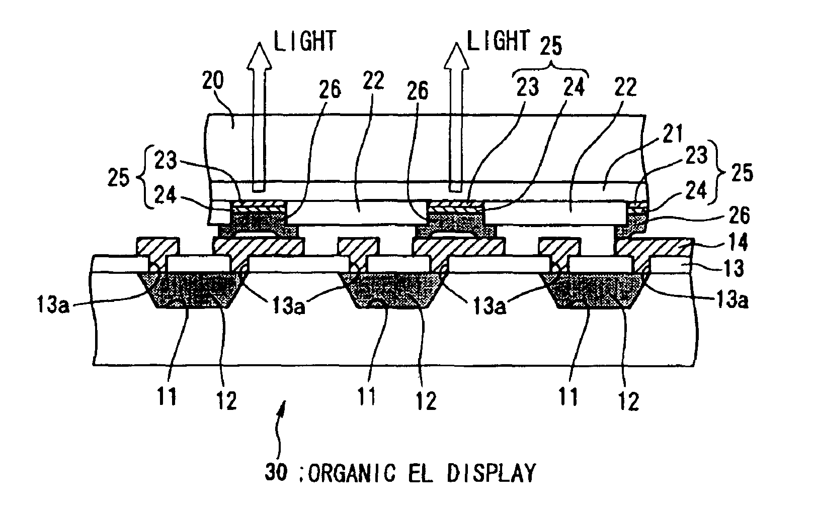 Organic electroluminescent display and manufacturing method thereof, electro-optic device and manufacturing method thereof, and electronic device