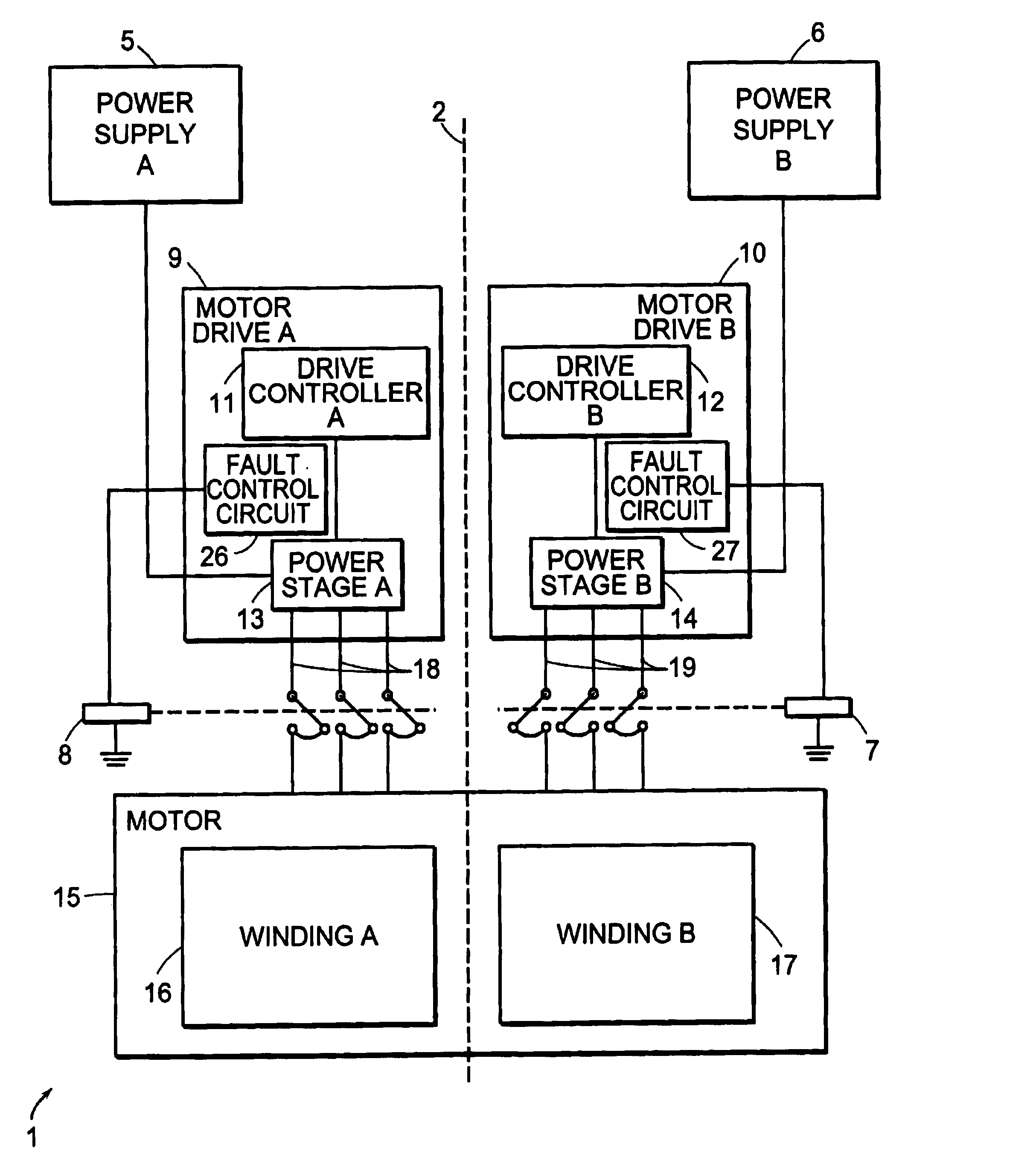 Method and system for fail-safe motor operation