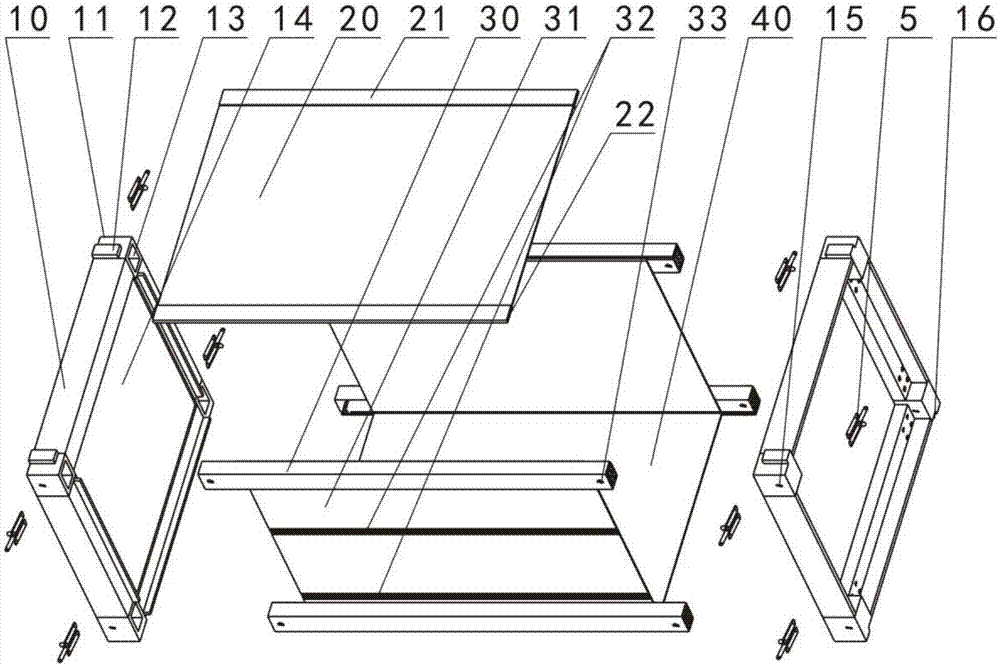 Recyclable folding box convenient to dismount and mount