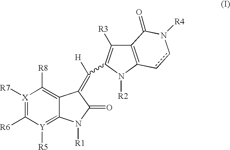 Pyrrolo [3,2-C] Pyridine-4-One 2-Indolinone Protein Kinase Inhibitors