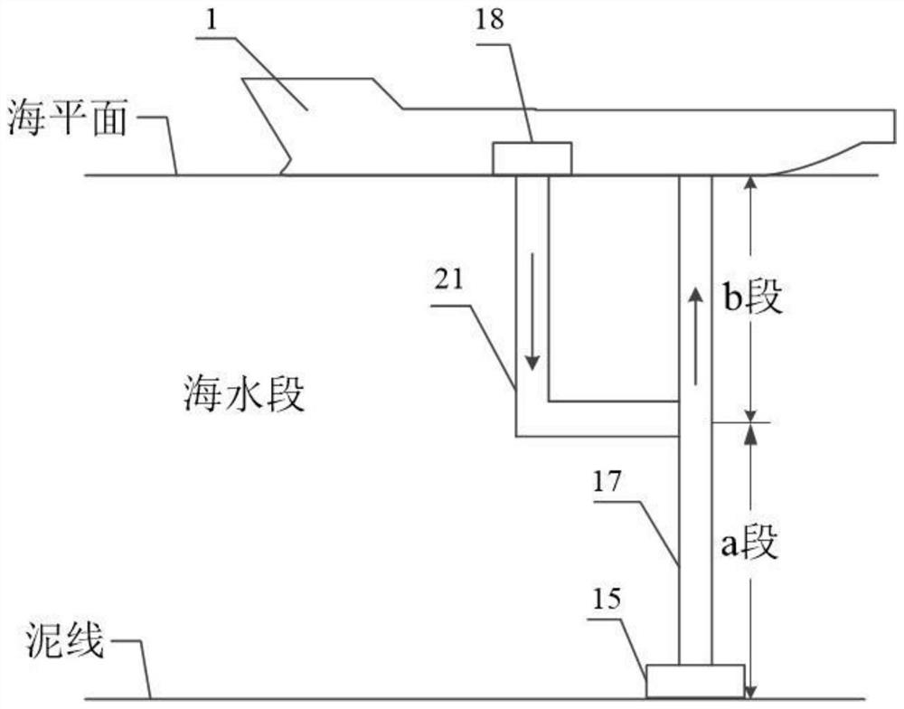 Gas lift and pump lift combined lifting well drilling device without marine riser and parameter design method of well drilling device