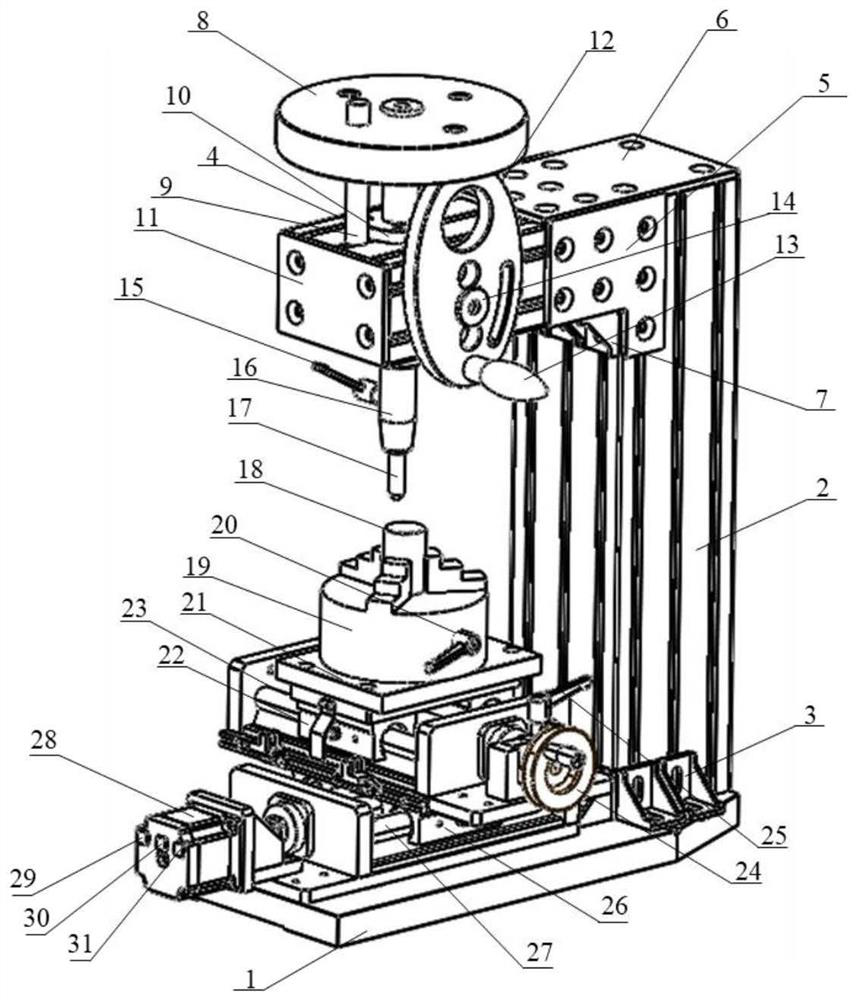 Abrasion testing machine for measuring wear resistance index of rock and use method of abrasion testing machine