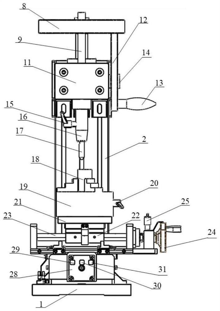 Abrasion testing machine for measuring wear resistance index of rock and use method of abrasion testing machine