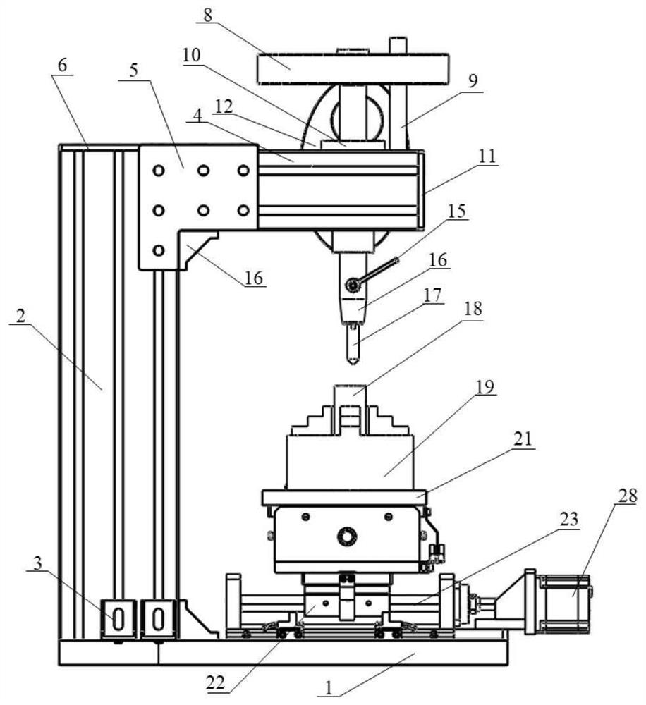 Abrasion testing machine for measuring wear resistance index of rock and use method of abrasion testing machine