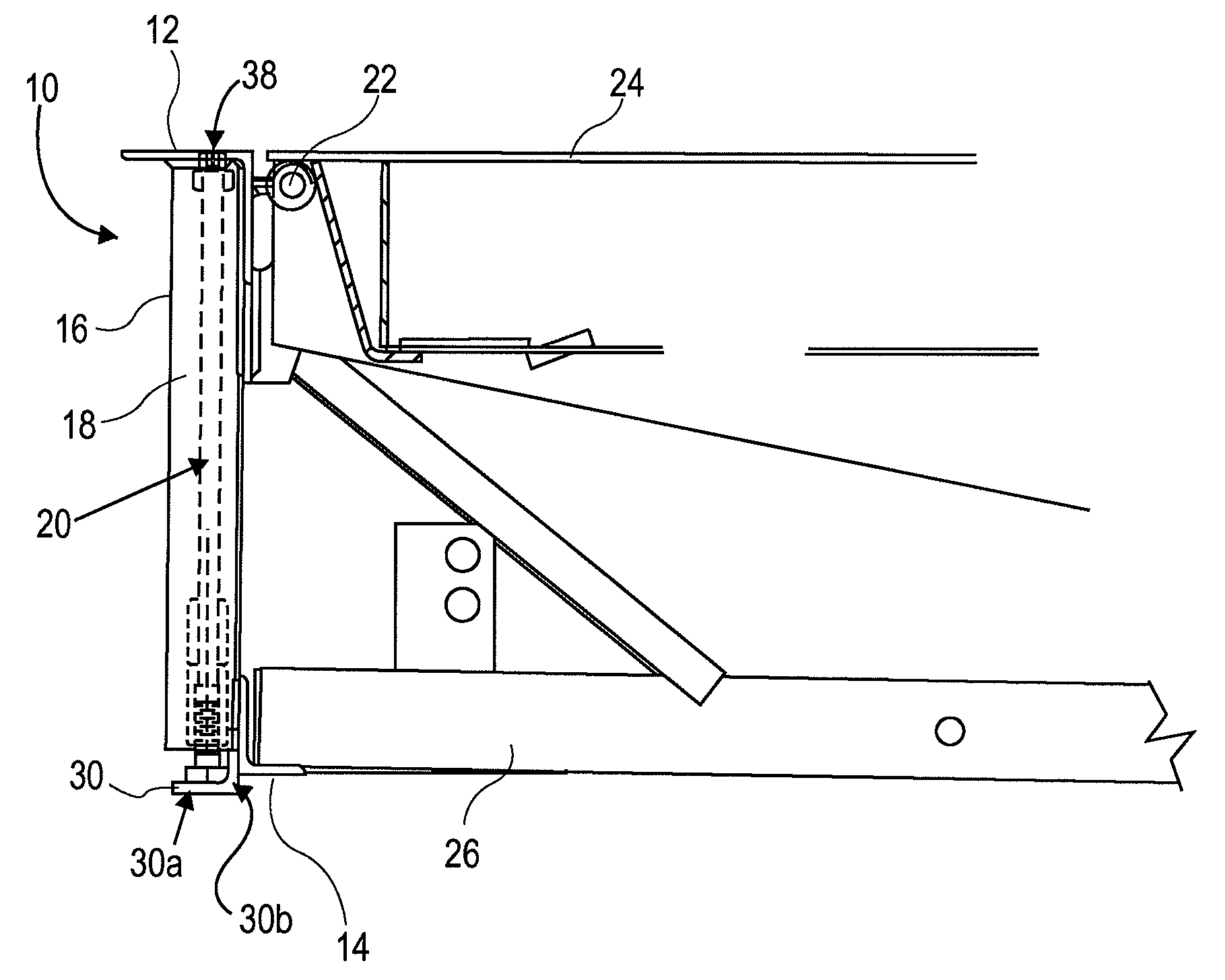 Dock leveler support frame and method of installation