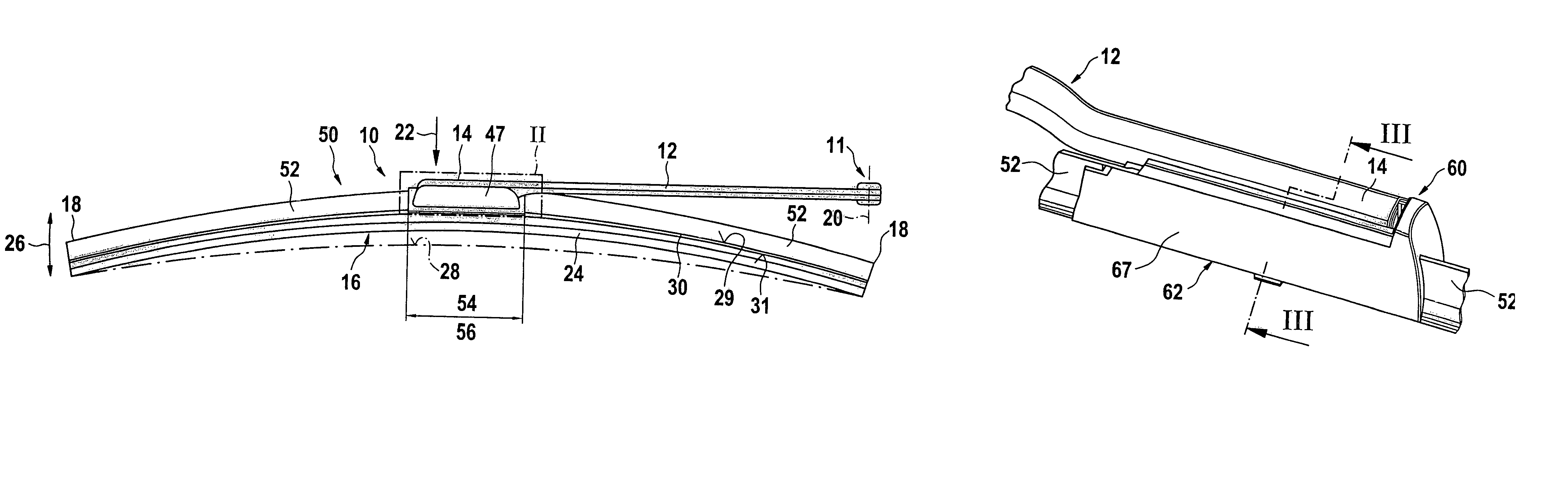 Wiper lever with a driven wiper arm and a wiper blade linked to it for cleaning the windows of motor vehicles in particular