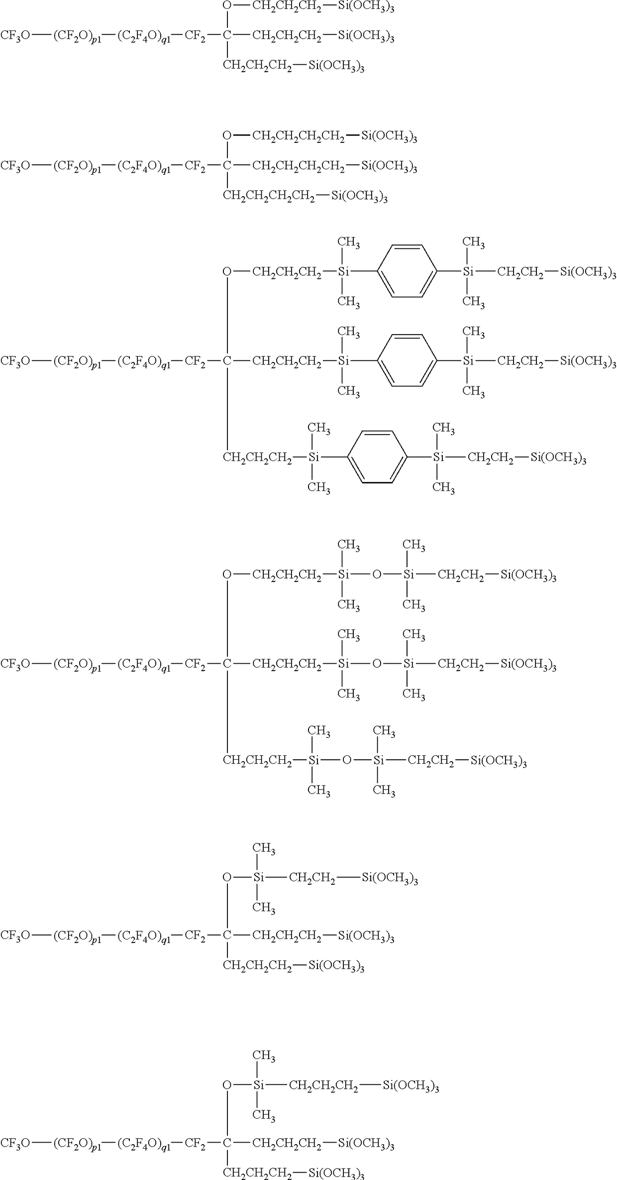 Fluoropolyether-containing polymer-modified silane, surface treating agent, and treated article