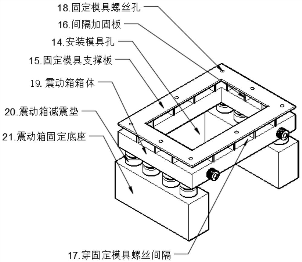 Vibration box of block making machine