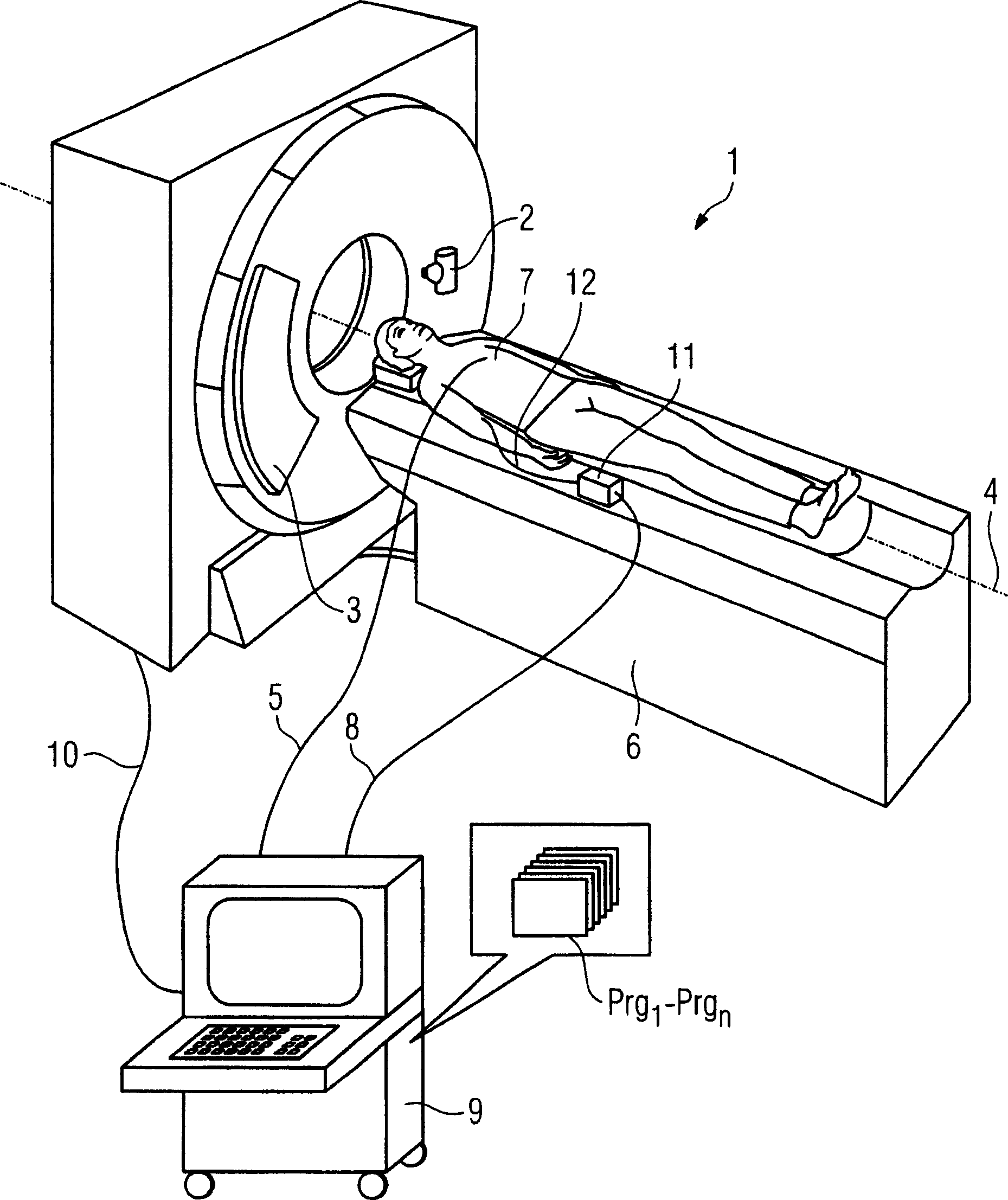 Method and system for computed tomography illustration of the movement of a heart