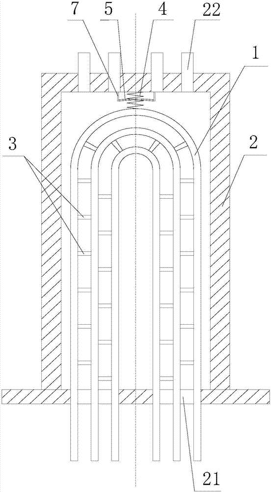 Heat exchange structure of reactor evaporator