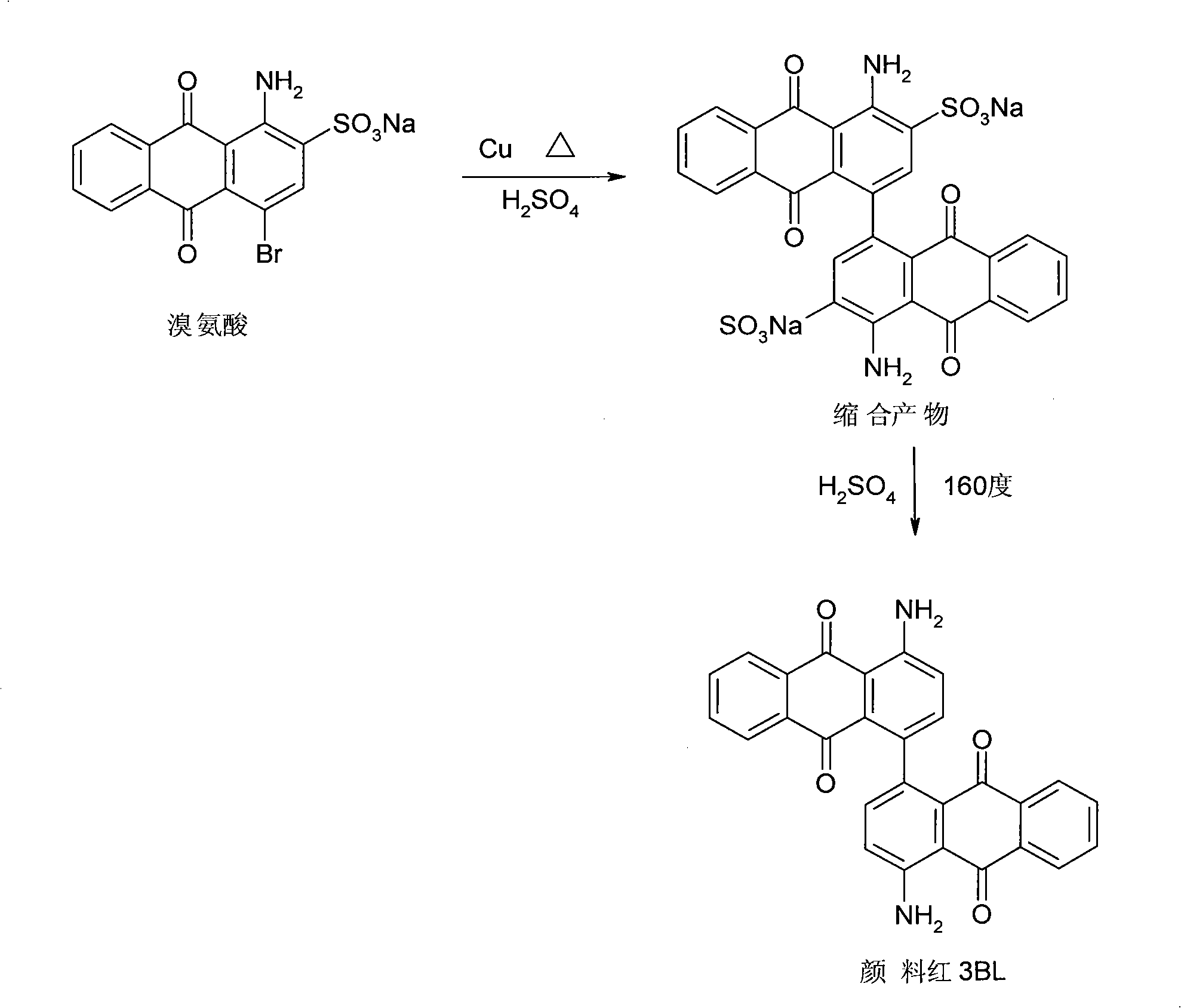 Method for manufacturing pigment red 3BL condensation intermediate