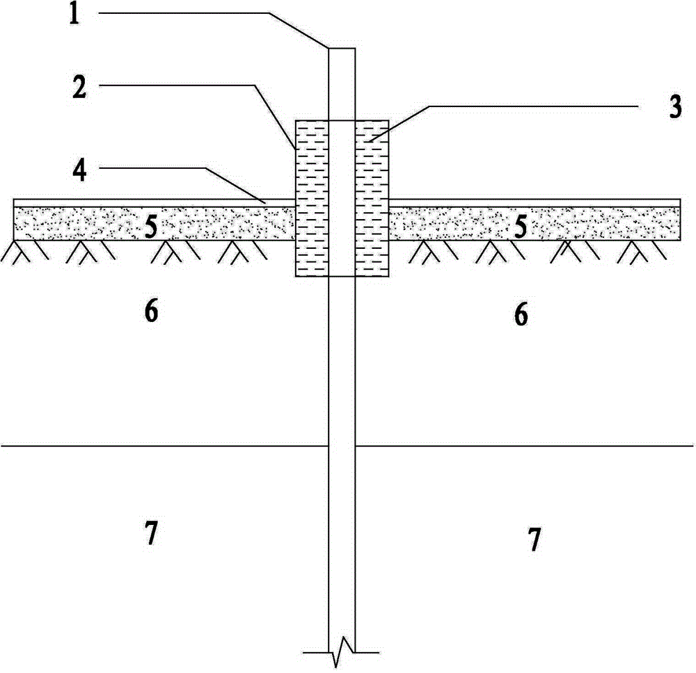 A connection structure and connection construction method of monitoring pipe and vacuum membrane in soft foundation treatment