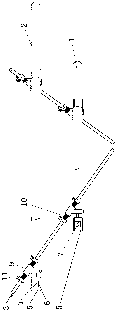 A guide adjustment device for a three-dimensional Hopkinson transmission compression rod and its application method