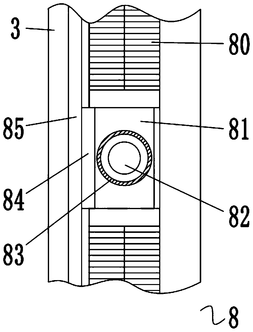 Intelligent three-grille mode septic tank