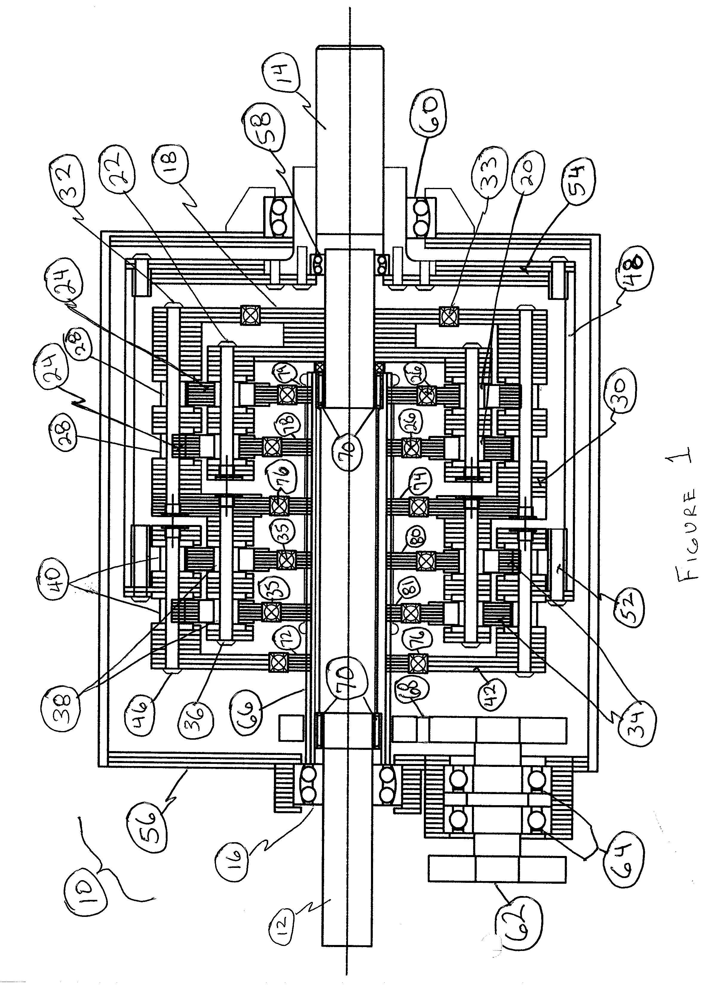 Power transmission system with continuously variable speed control