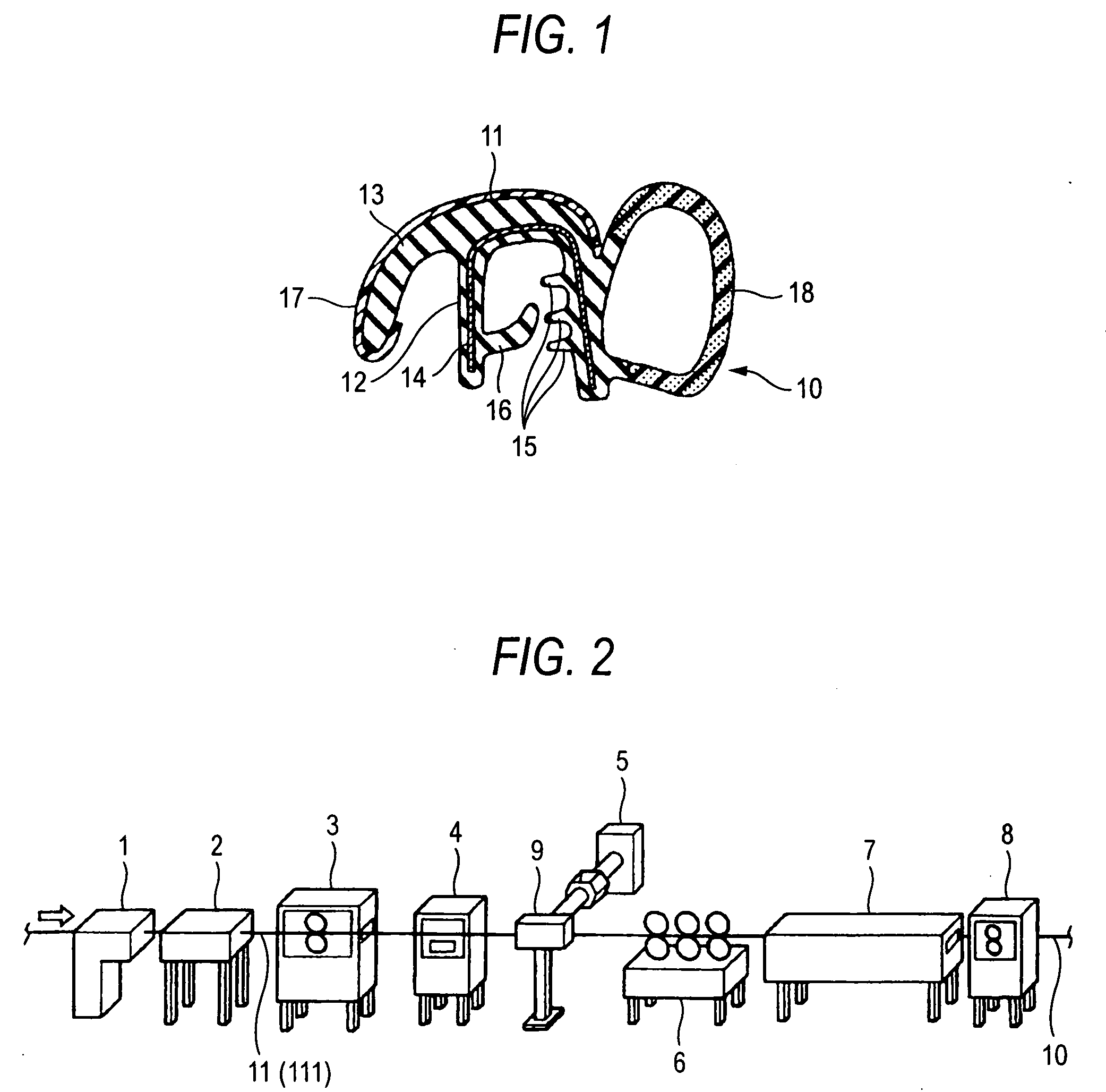 Long molded article