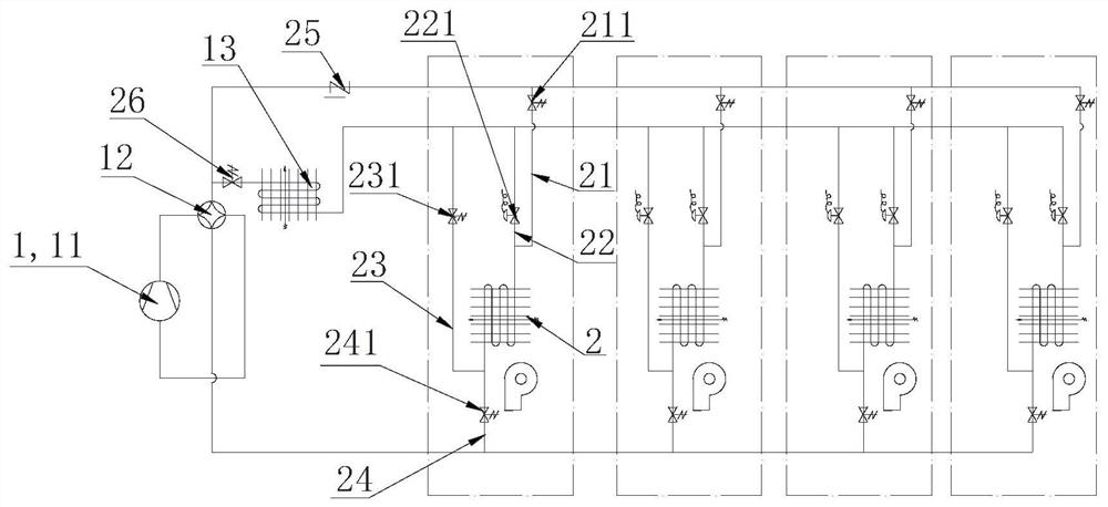 Converter station heat recovery air conditioning system and control method thereof, and converter station