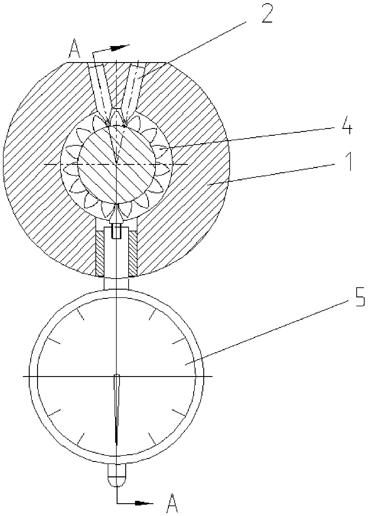 Detection tool and method for detecting tooth root circle diameter of odd gear