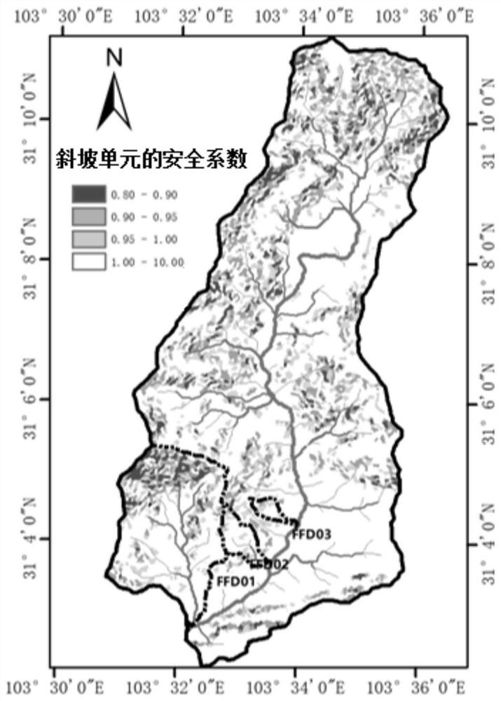 Shallow landslide solid source quantity estimation method based on underlying surfaces of small watersheds in mountainous areas and hydrodynamic conditions