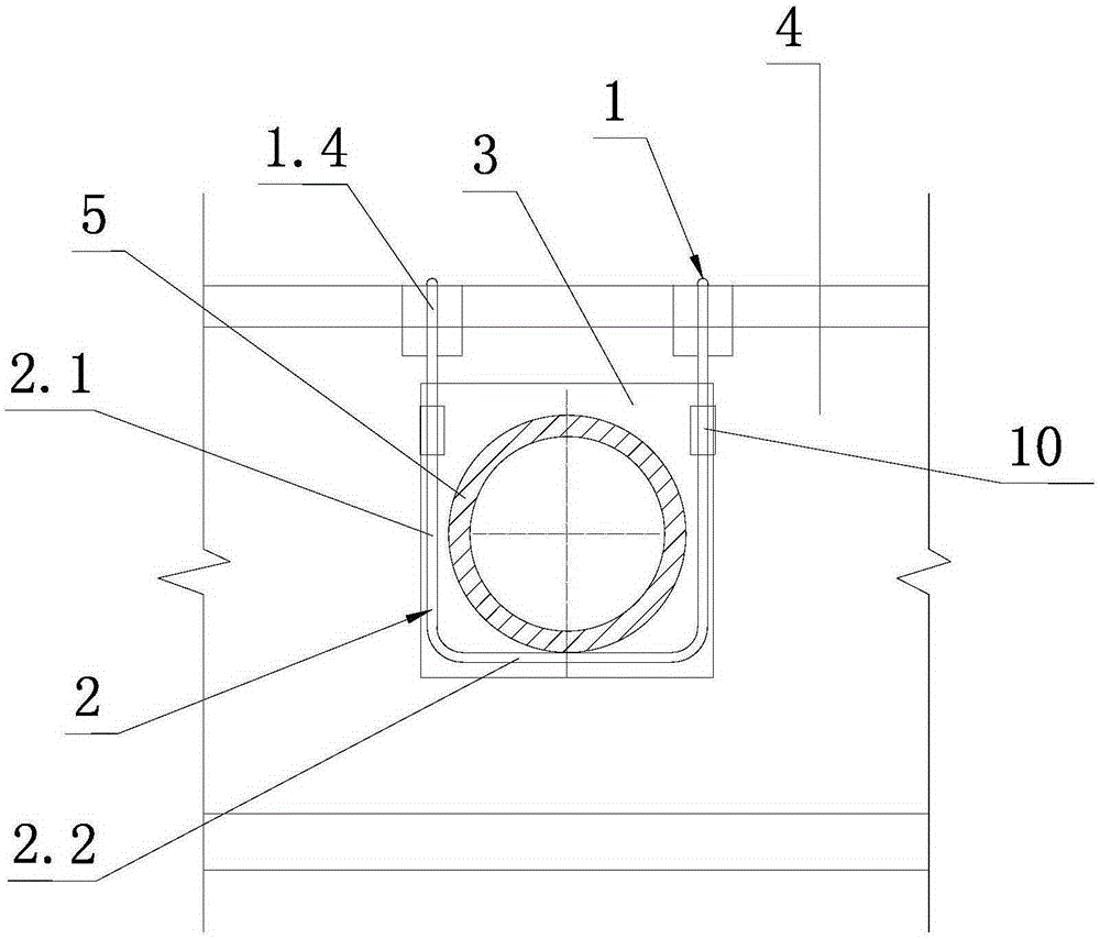 Rib type brackets and method for constructing top way steel pipe support and top plate through brackets