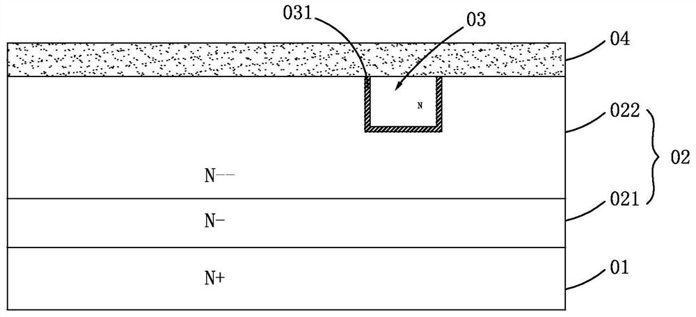 Diode chip structure and manufacturing method