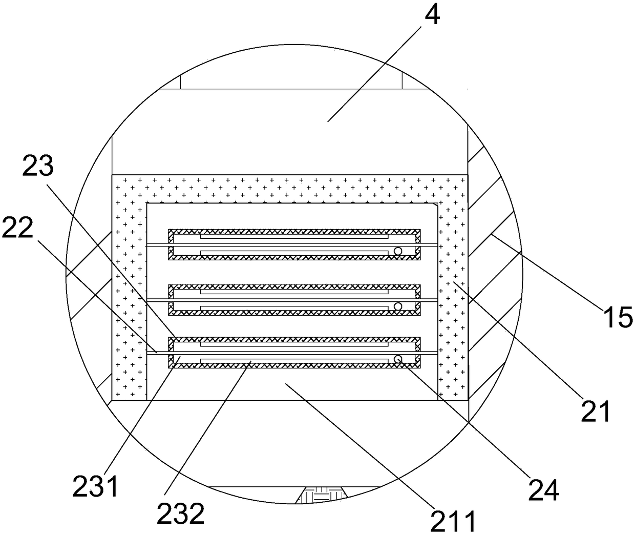 Liquid crystal display module with LED lamp located at outside of backboard