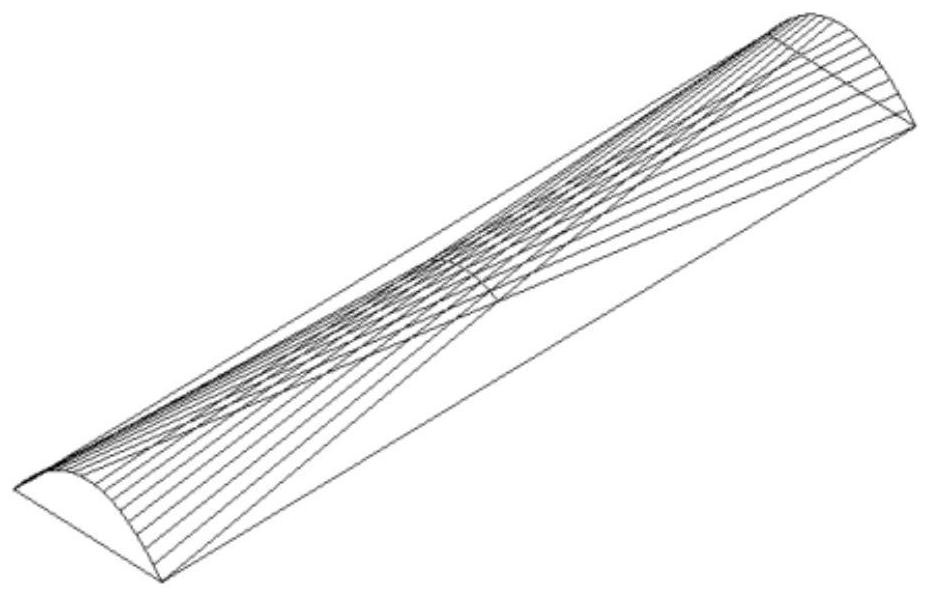 Horizontal pulling type pedestrian suspension bridge of hyperbolic paraboloid space cross cable net