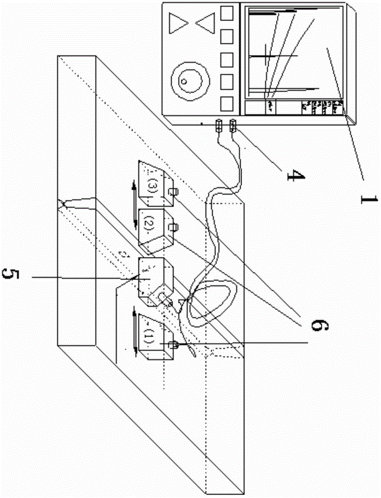 Ultrasonic dual-probe manual detection method