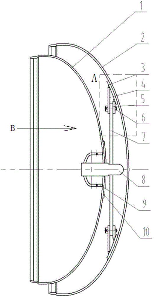 Supporting device and tank equipped with device