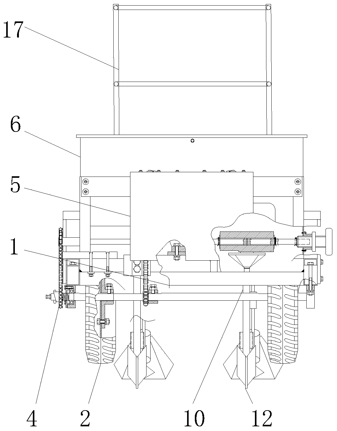 Agricultural sowing vehicle with watering function