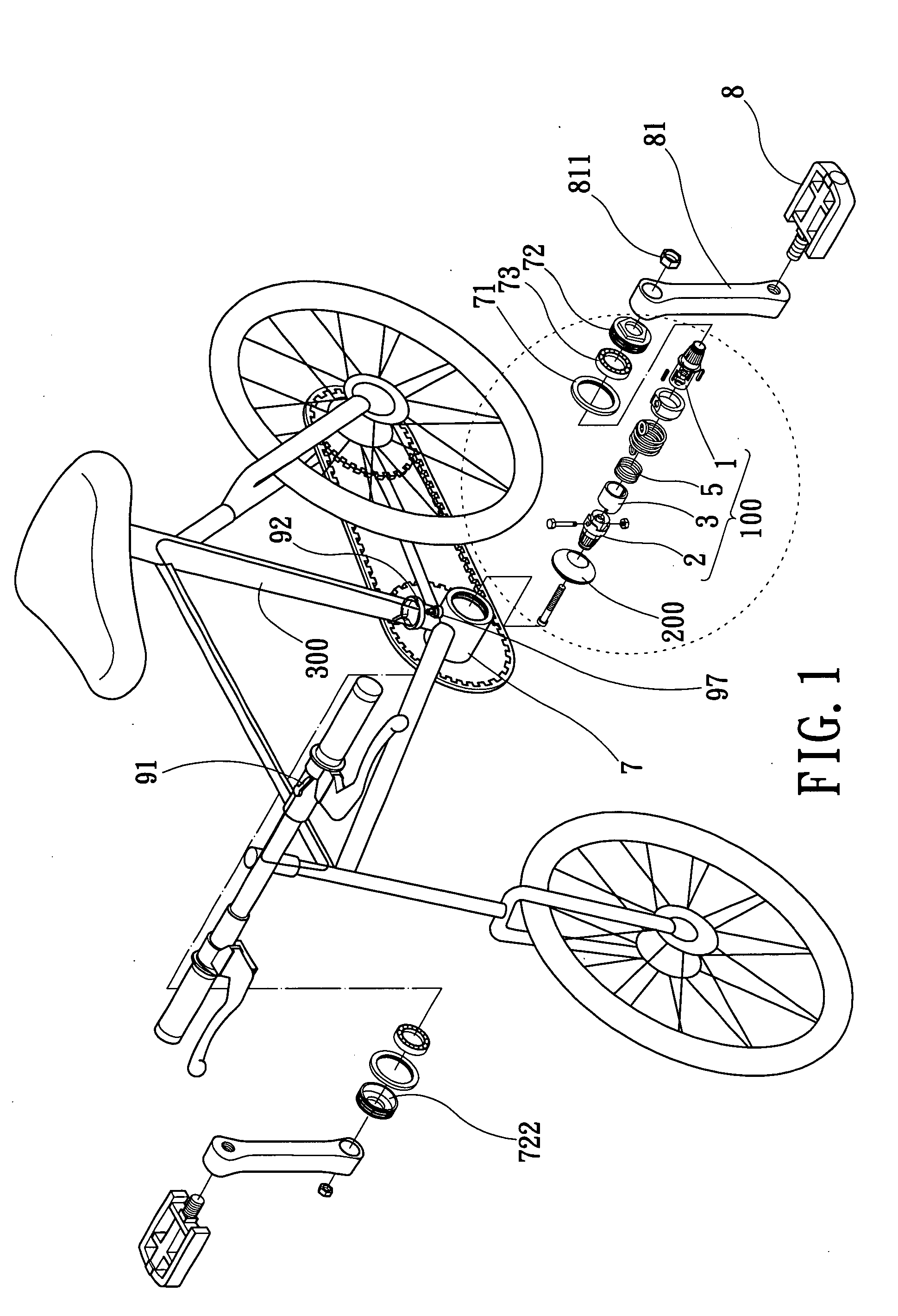Pedal shaft structure of a bicycle having a second pedaling function