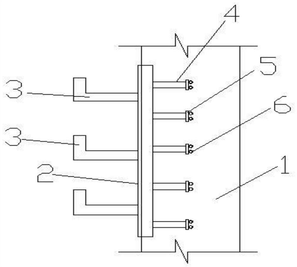 Pipeline pre-embedded support device for comprehensive underground pipe gallery and using method of pipeline pre-embedded support device