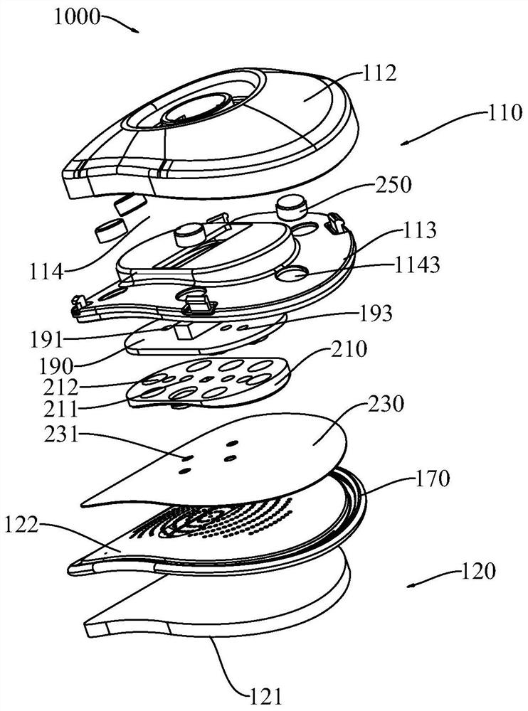 Massage assembly for massager and massager