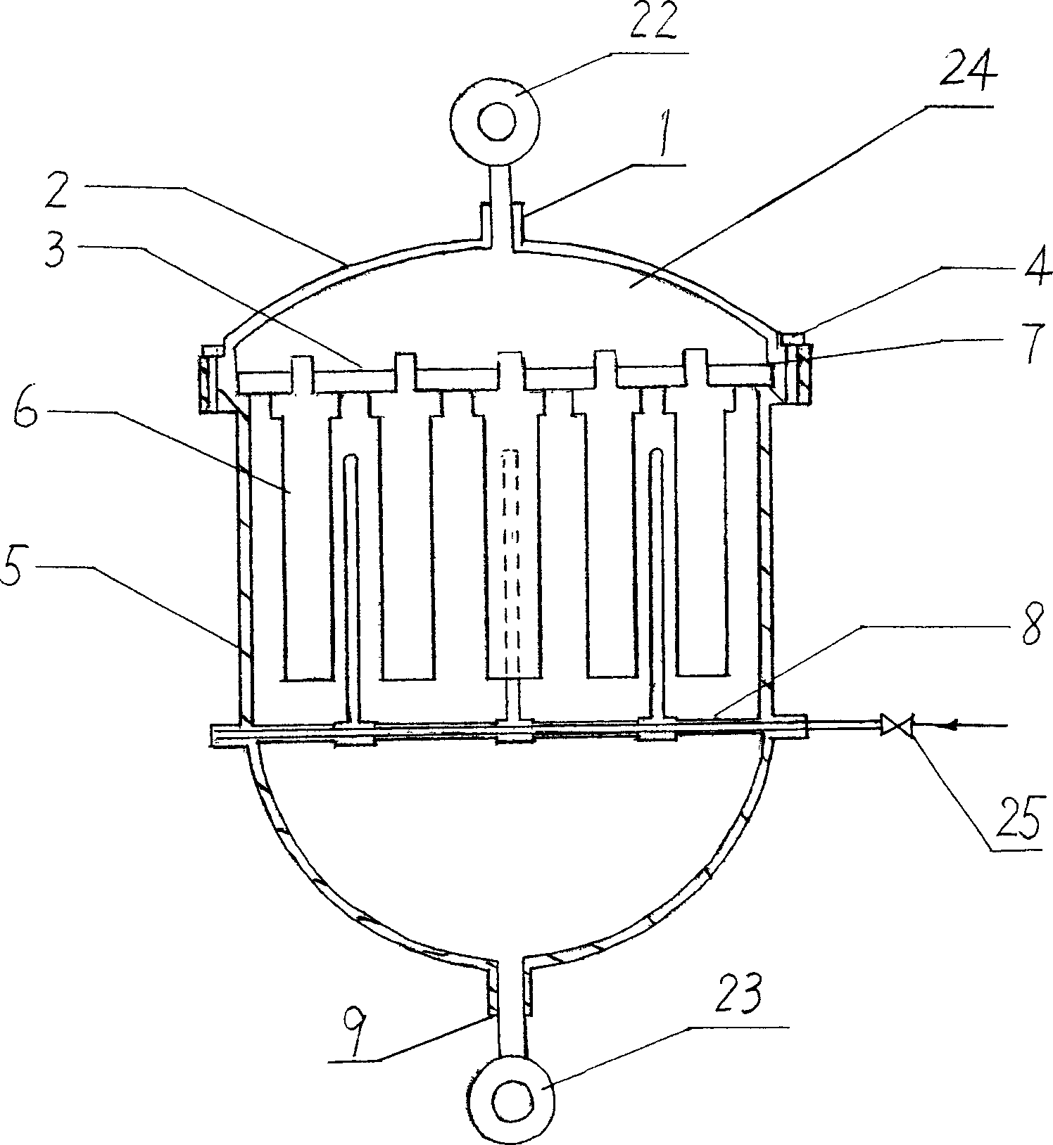 Fully-automatic middle-water deep purifying and regenerating water reuse apparatus and process