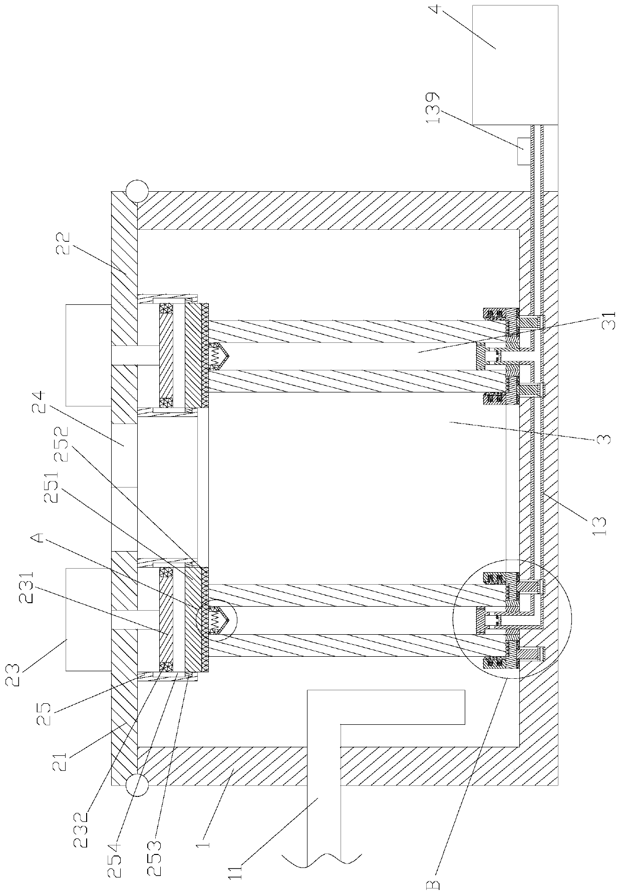 Detecting device for detecting sealing property of water-cooled motor shell