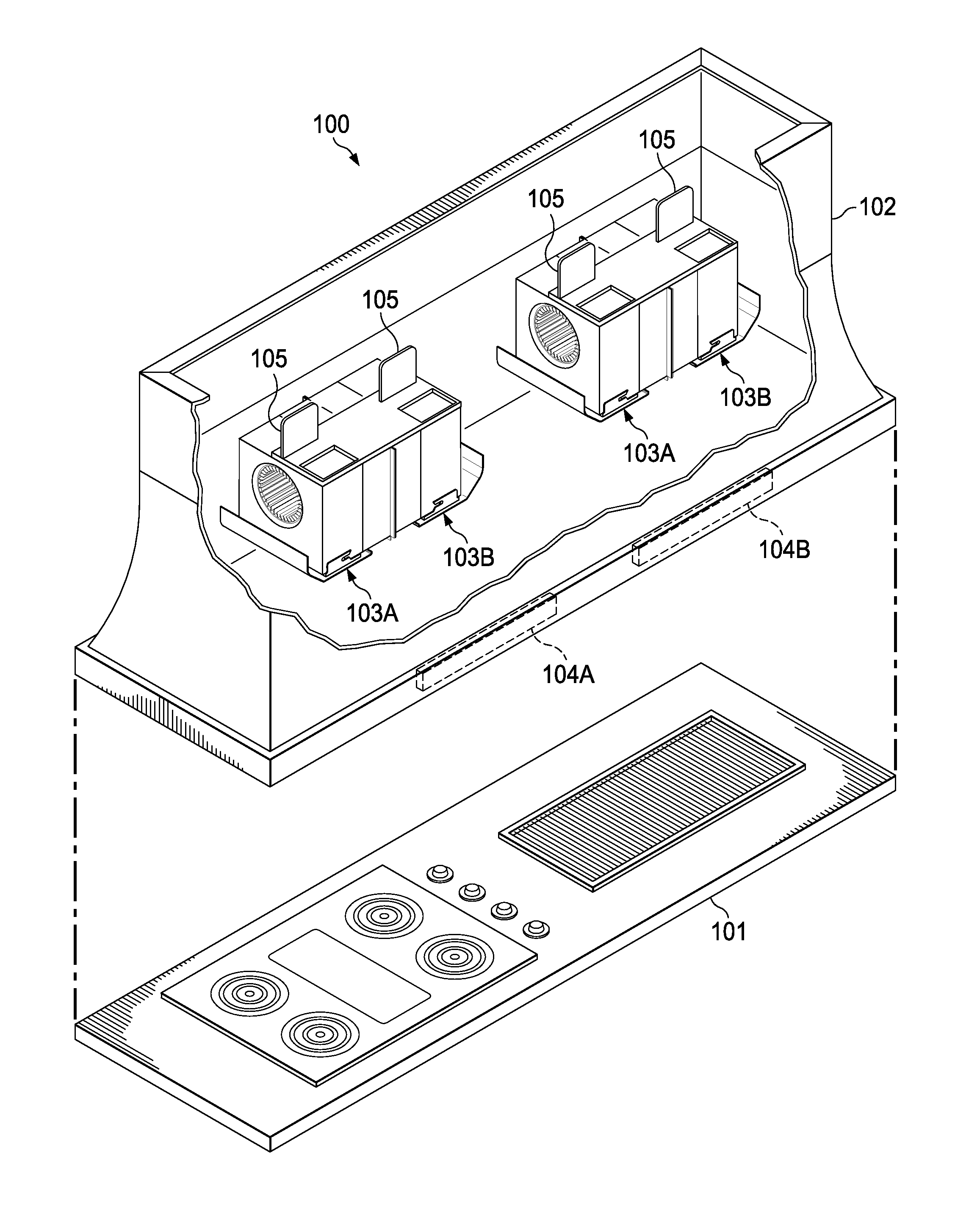 Systems and methods for collecting and removing cooking byproducts in a kitchen ventilation system