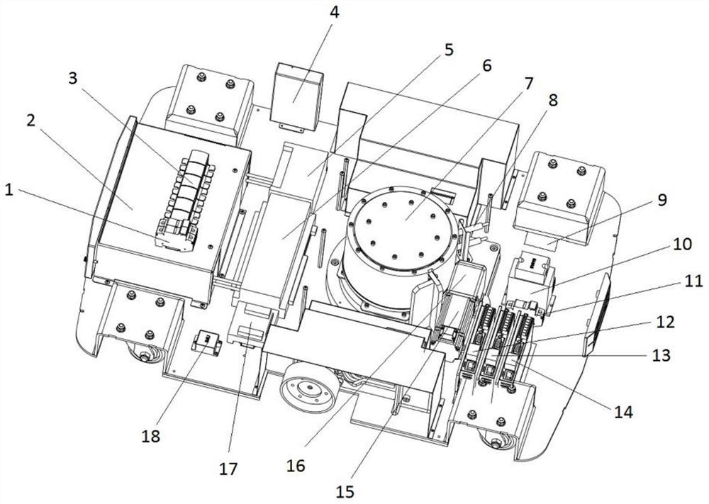 Electric layout structure of AGV