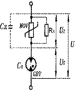 Surge protection device for suppression of continuous pulse