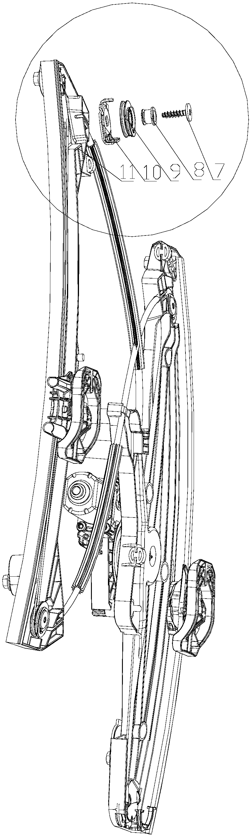 Pulley connecting structure used for guide rail elevator and guide rail elevator comprising pulley connecting structure