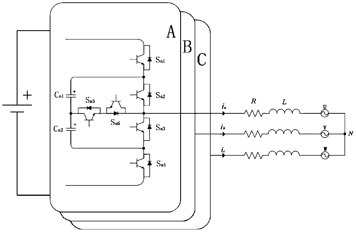 T-type nnpc five-level converter and its flying capacitor voltage control method