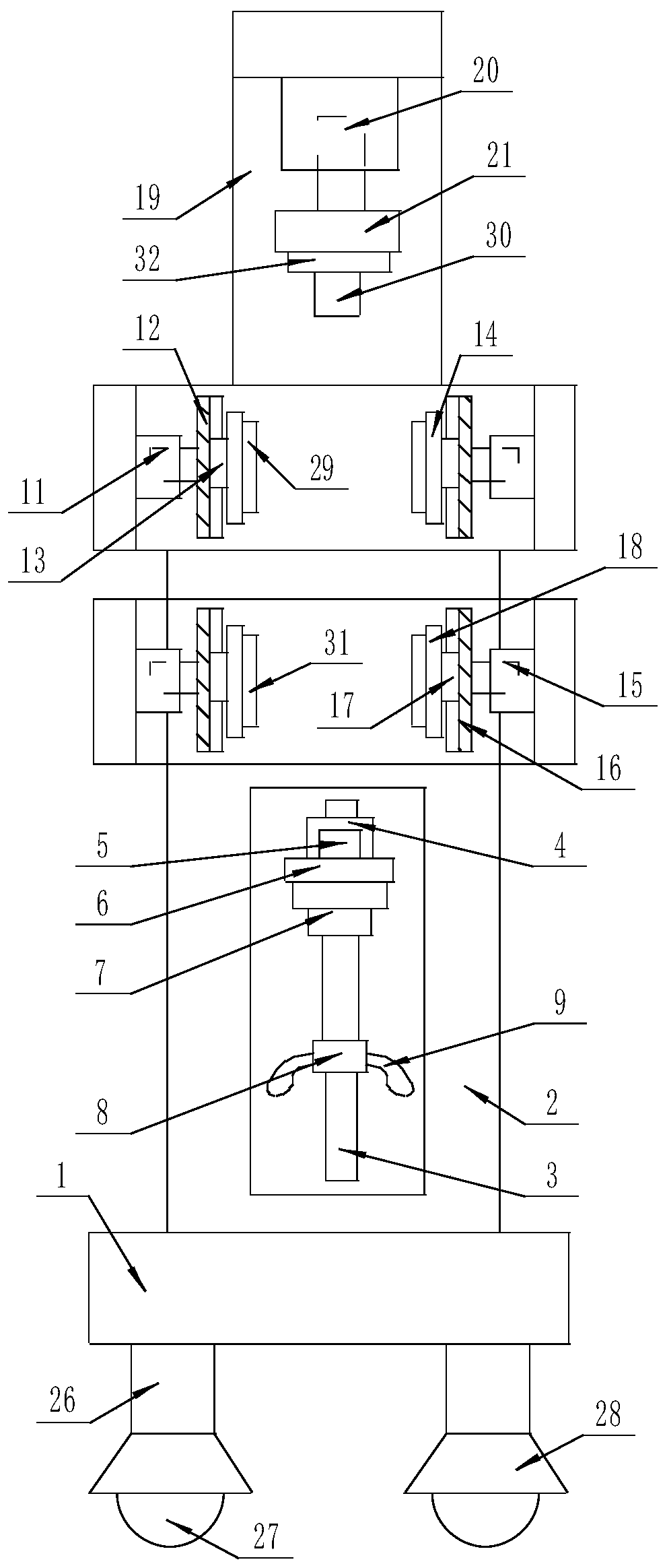 A kind of equipment for fixing nail piles in building construction