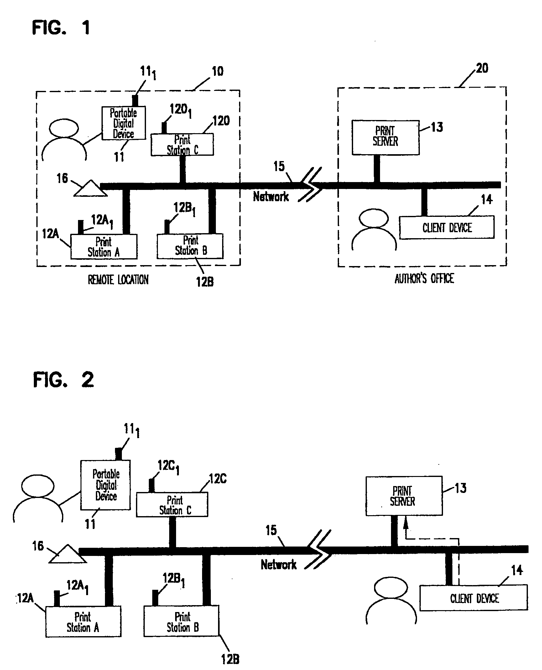 Wireless remote printing system and method