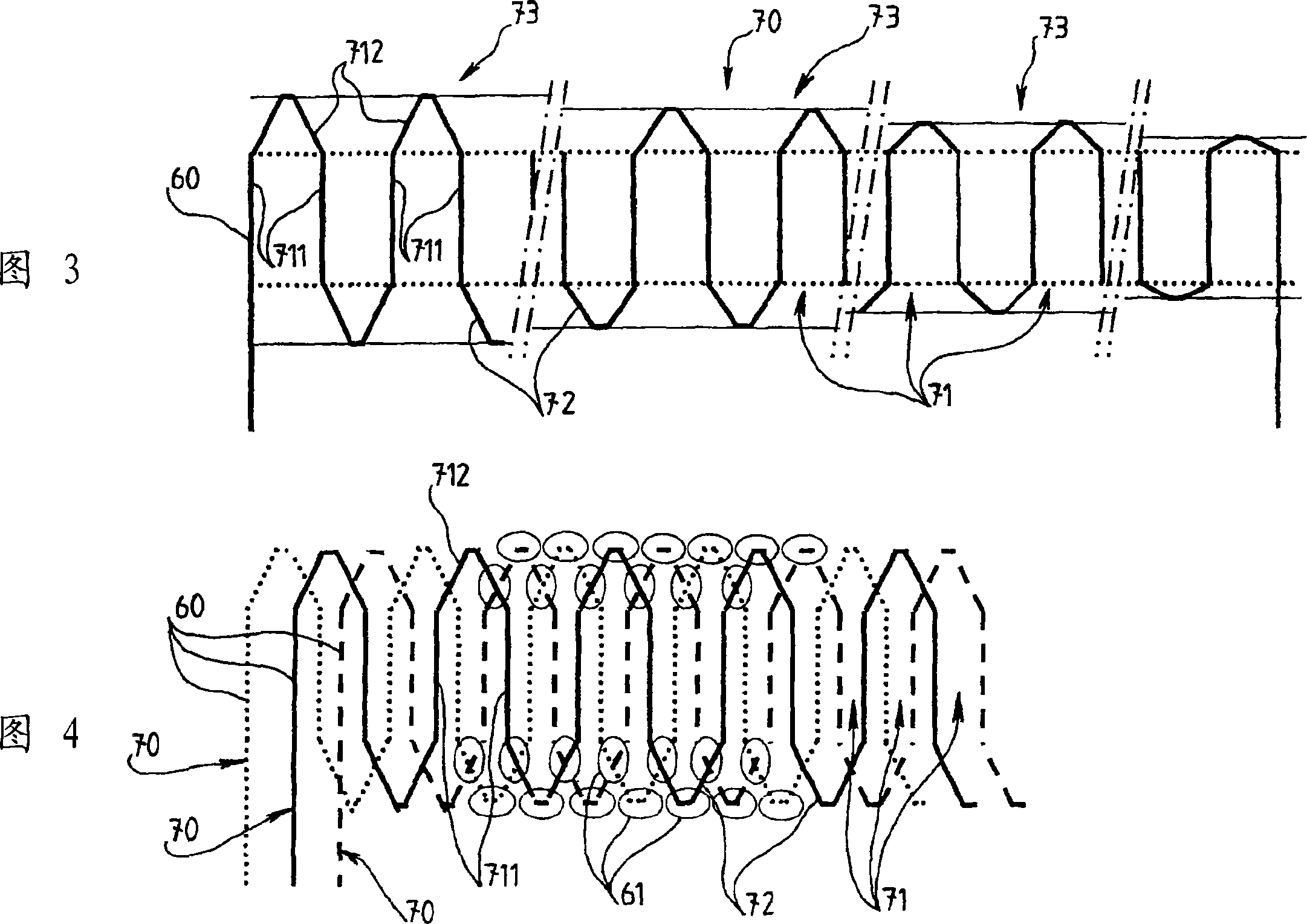 Method for inserting a coil in a polyphase rotating electrical machine stator, and associated stator