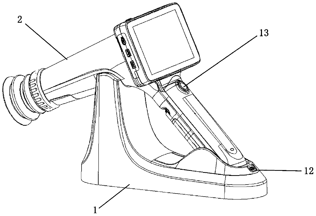 Portable off-axis illumination automatic focusing fundus imaging device