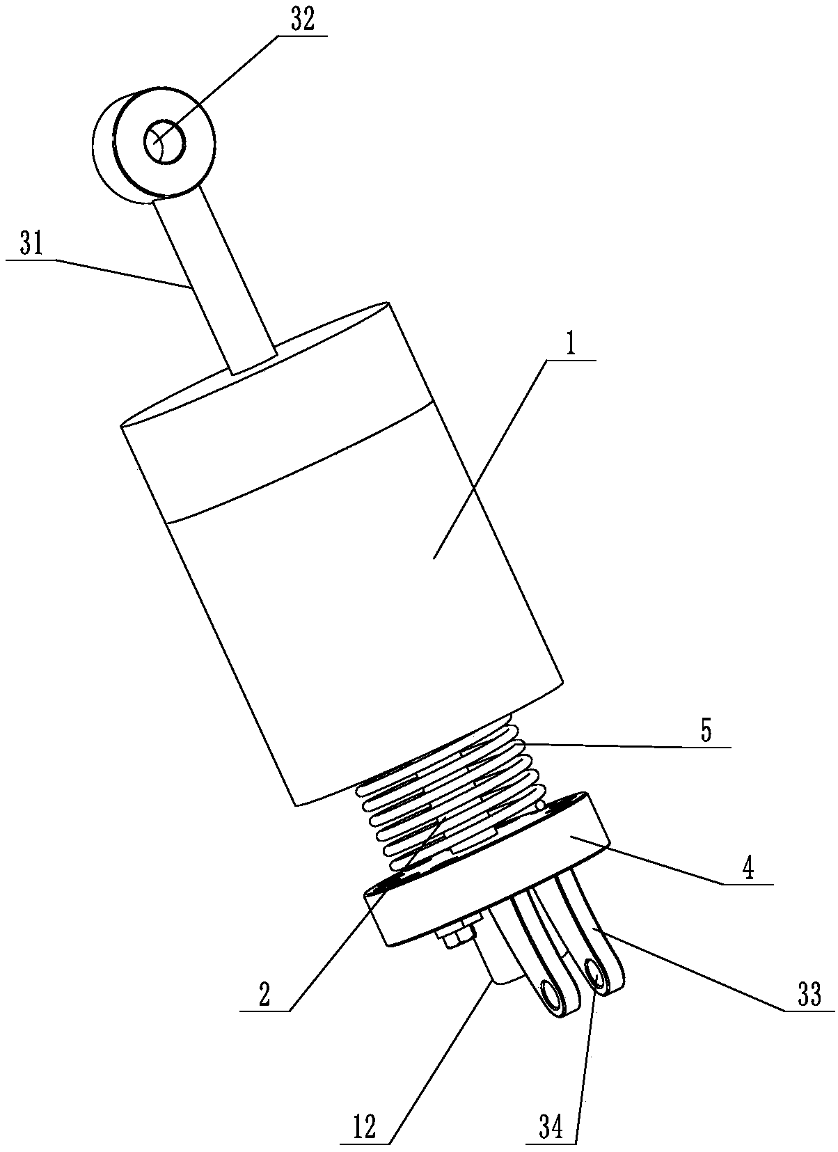 Integrated sliding piston type variable damping hydraulic cylinder